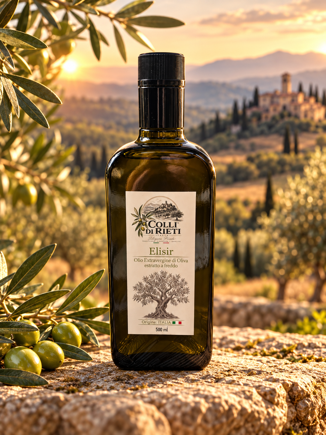 Oliwa extra virgin Colli di Rieti Elisir 500 ml